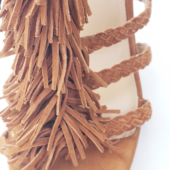 Antonio Melani Fringe Suede Heels - Picture 9 of 10